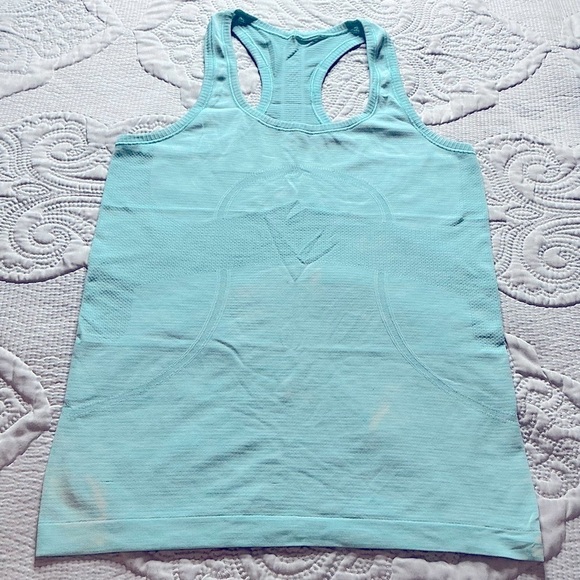 Lululemon Athletica blue and white  Tank Top size 8 - Picture 1 of 7